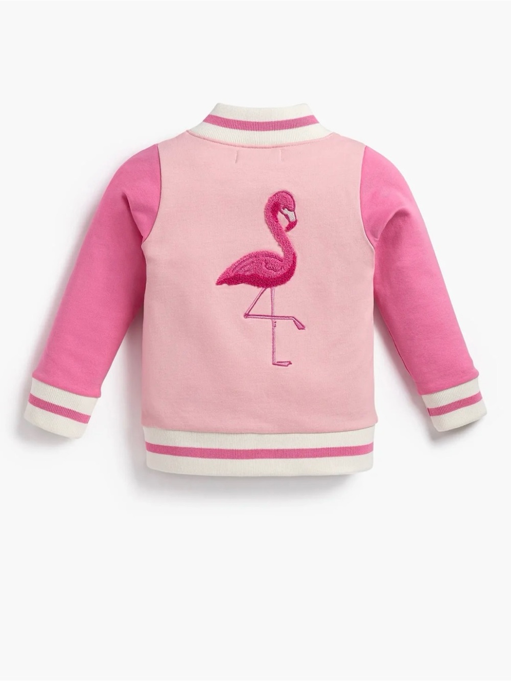 Monica + Andy Flamingo Bomber Jacket 2T Organic Cotton NWT